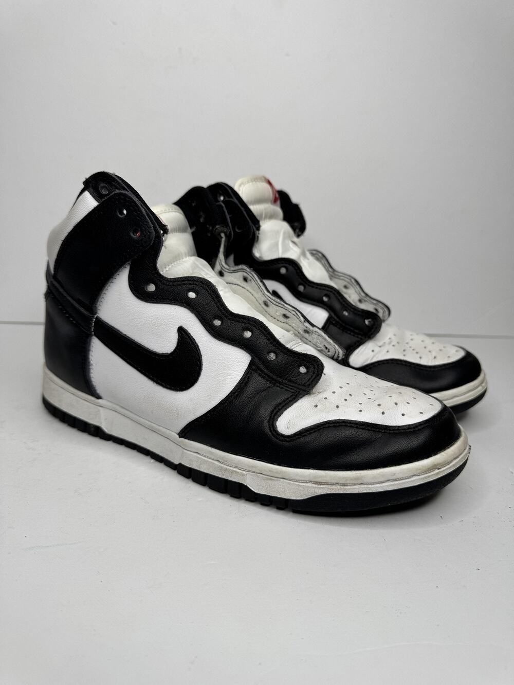 Nike Dunk High Shoes Womens Size 8 Black White Leather Panda High Top Sneakers